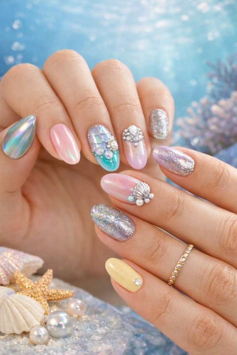 15+ Best Mermaid Nail Designs That Belong Under the Sea