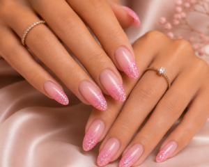 15+ Best Pink Ombre Nails with Glitter 2026 That Are Sweet, Sparkly, and Endlessly Pretty