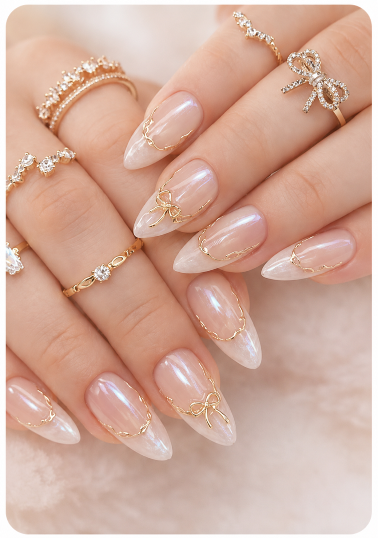 15+ Best Sheer Nude Pearl Shimmer Nails That Look Quietly Expensive