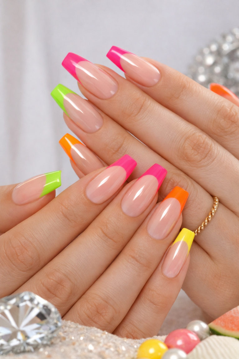 15+ Best Acrylic Summer French Tip Nail Designs 2026 That Look Expensive