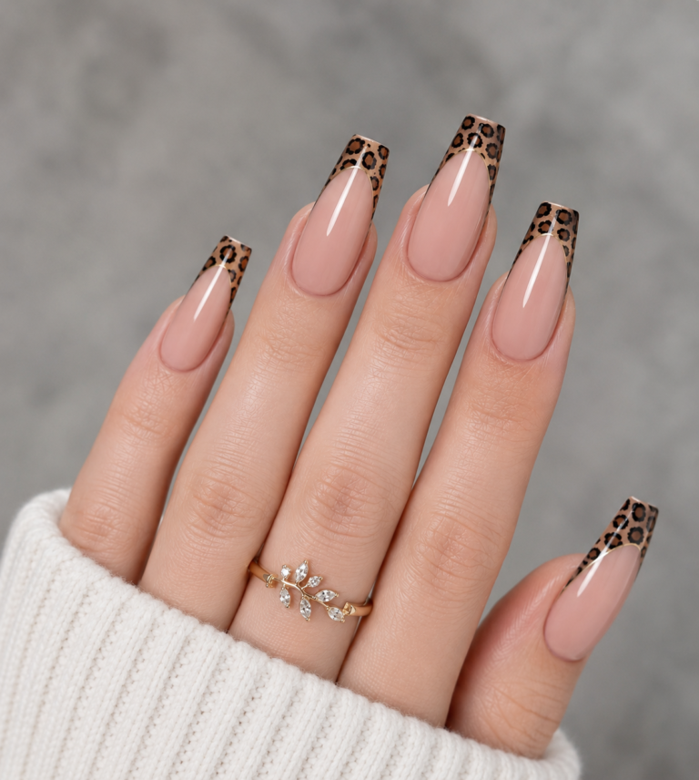 15+ Best Leopard Print French Tip Nails That Are Elegant and Endlessly Wearable
