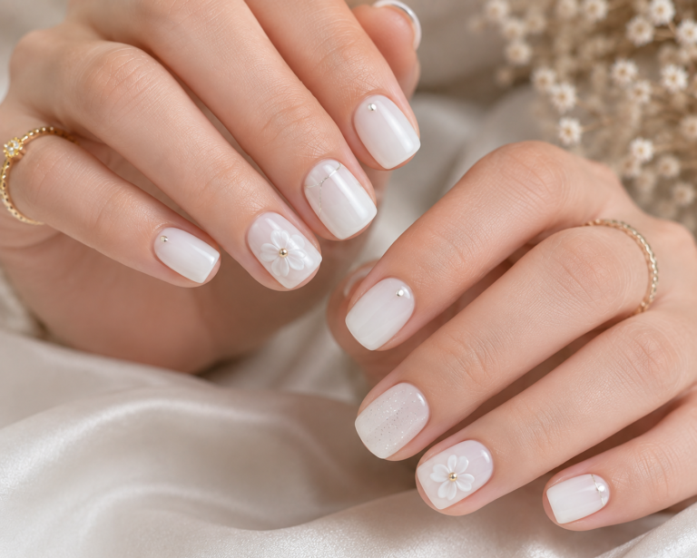 15+ Best Short White Nail Designs 2026 – Clean & Chic